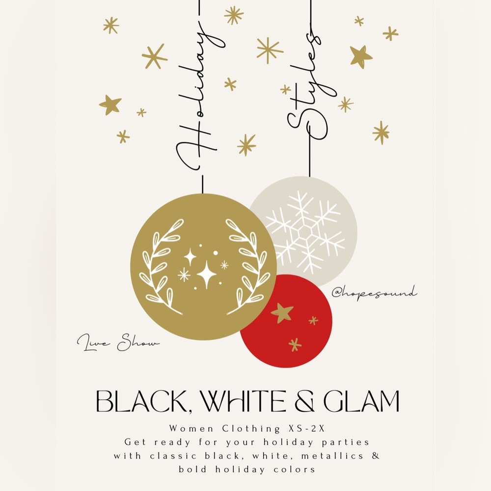 🎁 LIVE SHOW - Save this to be notified for our glam party!! 🎉